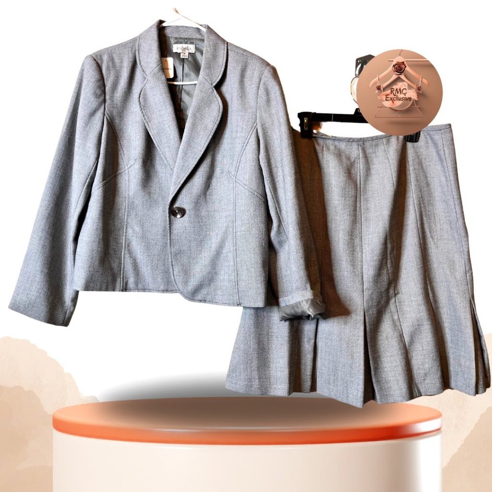 Isabella Suits Skirt | Light Gray